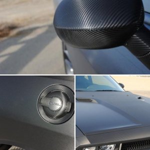 3m 1080 Brushed Black Steel and Carbon Fiber Dodge Challenger