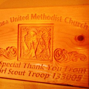 Carved Wood Plaque