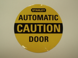 stanley automatic door decals