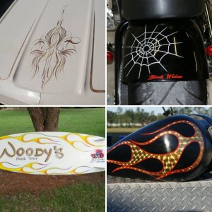 my hand lettering / pinstriping