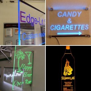 Edge lit signs