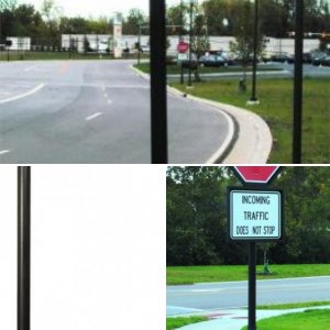 Decorative Traffic Poles and Signage