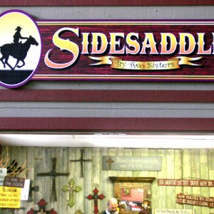 Sidesaddle store front.