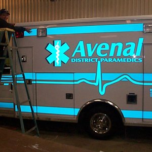 Reflective ambulance graphics