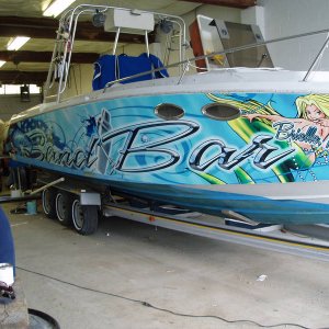 Boat wrap for Sand Bar in Brielle, NJ