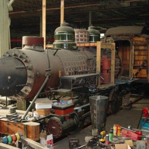 Antique steam engine