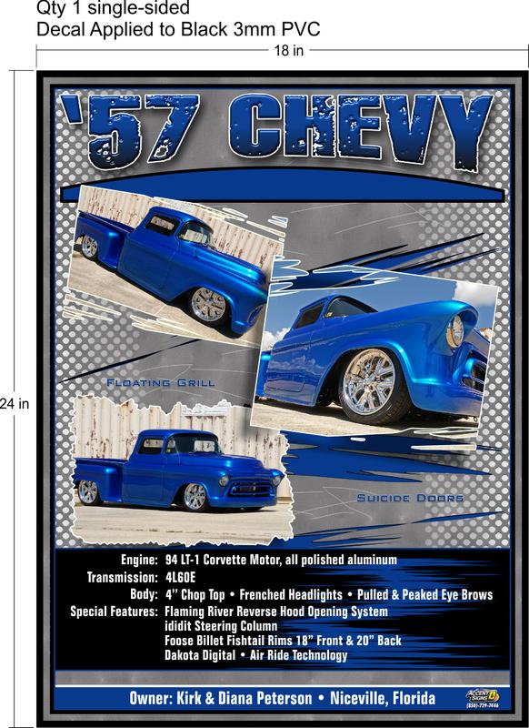 18 x 24 '57 Chevy pvc