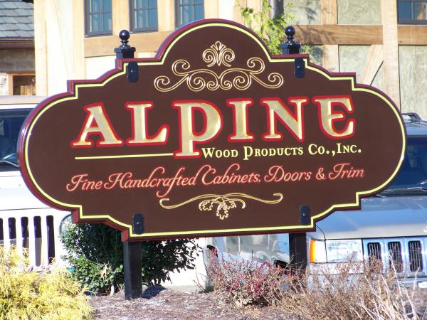 Alpine Wood Products - Marionville, MO
Routed HDU; hand lettered; 24k gold leaf