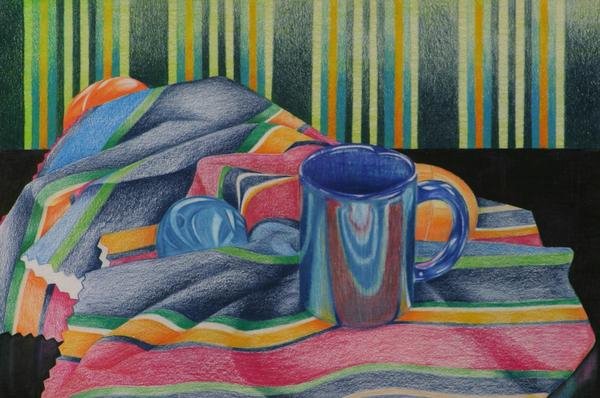 Cups and Cloth - Colored Pencil