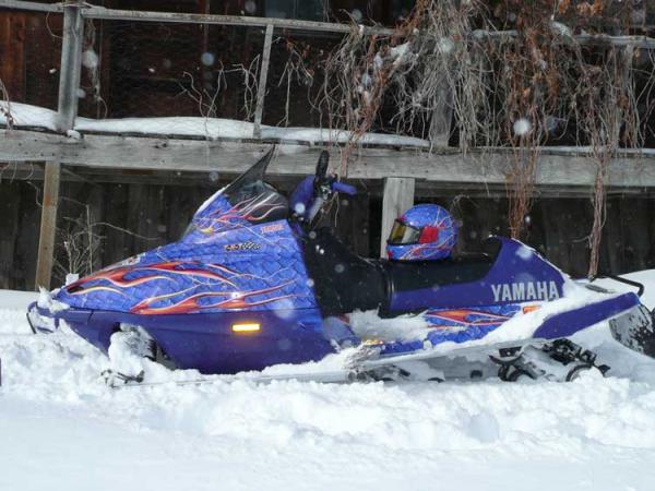 Mountain Max Snowmobile and helmet wrap.