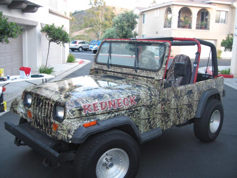 redneck camo jeep wrap