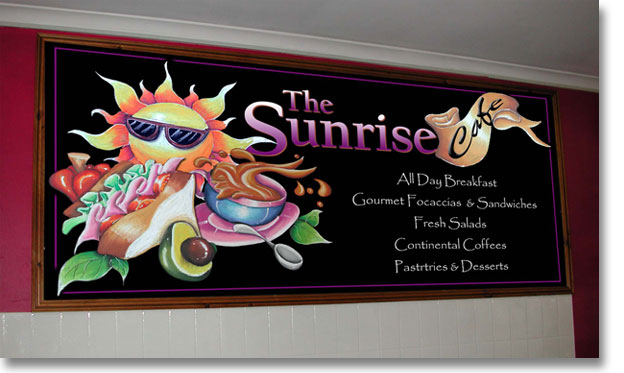 Sunrise Cafe Chalkboard