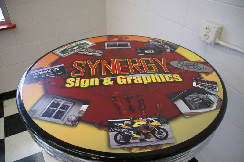 Table Top Decal | Signs101.com: Largest Forum For Signmaking Professionals