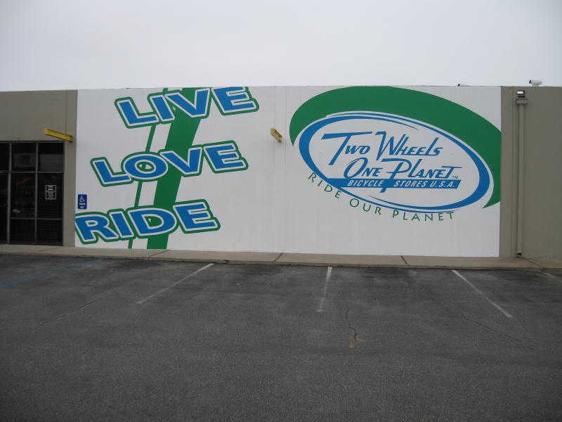 two wheels one planet mural